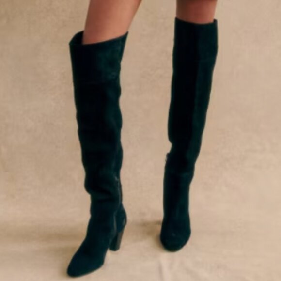 Sezane Shoes - Sezane Colette Thigh High Boots Black - Size 9